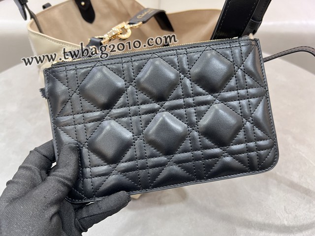 Dior专柜新款迪奥中号Toujours手袋牛皮超大藤格纹休闲女包 djfk1242